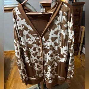 Sew In Love Cow Print Cardigan
